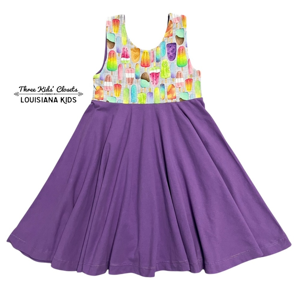Hannah & Harmony 8/9Y Handmade Popsicle Dress